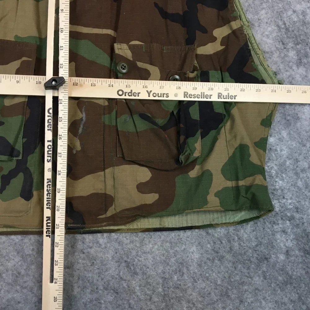 Hunting Vest L Vtg Mens Military Tactical Multipocket Green Camo ERDL Woodland